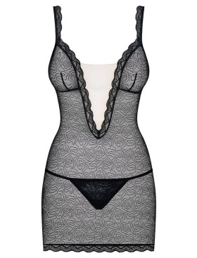 Сексуальная сорочка Obsessive 811 CHEMISE, Цвет: черный, Размеры: S/M, изображение 3