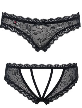 Сексуальные трусики Obsessive 818 PANTIES, Цвет: черный, Размеры: L/XL, изображение 3