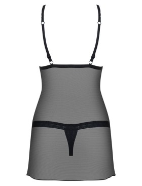 Сексуальная сорочка Obsessive 865 CHEMISE, Цвет: черный, Размеры: S/M, изображение 4