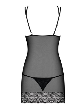 Сексуальная сорочка Obsessive FRIVOLLA CHEMISE, Цвет: черный, Размеры: S/M, изображение 4