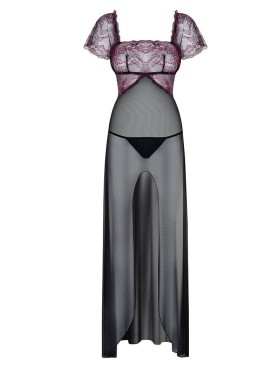 Сексуальная сорочка Obsessive SEDUSIA GOWN, Цвет: черный, Размеры: S/M, изображение 5