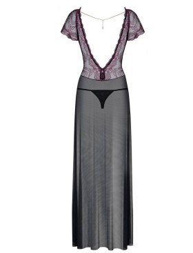 Сексуальная сорочка Obsessive SEDUSIA GOWN, Цвет: черный, Размеры: S/M, изображение 6