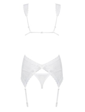 Корсет c трусиками Obsessive  SWANITA CORSET белый, Цвет: белый, Размеры: S/M, изображение 6