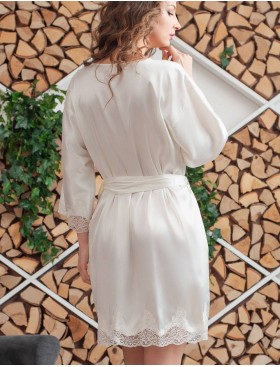 Халат-кимоно шелковый Mia-Amore ISABELLA 3183 молочный, Цвет: молочный, Размеры: XS, изображение 2