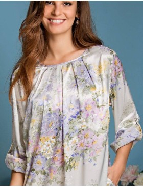 Туника шелковая Mia-Amore LILIANNA 5997, Цвет: молочный, Размеры: S/M, изображение 2