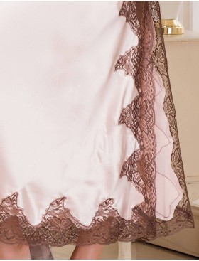 Сорочка шелковая длинная Mia-Amore MARILIN 3108 пудра, Цвет: пудра, Размеры: XL, изображение 3