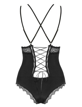 Эротическое боди с уплотненной чашкой Obsessive LOLITTE BODY, Цвет: черный, Размеры: S/M, изображение 6