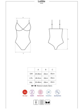 Комплекты Obsessive Lolitte set, Чёрный, L/XL Obs_Lolitte set L/XL - Obsessive - Эротические комплекты: трусики с поясом - Купить