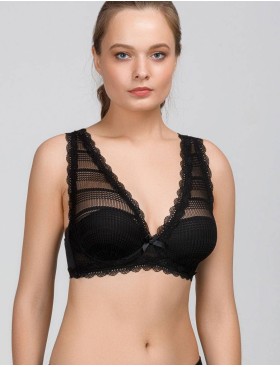 Бюстгальтер бралетт Amelie PLEAT 8143 черный, Цвет: черный, Размеры: 70B, изображение 3