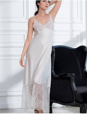 Сорочка атласная длинная Mia-Amore AFRODITA 2168 белый, Цвет: белый, Размеры: XS