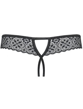 Сексуальные трусики Obsessive SHIBU CROTHLESS THONG, Цвет: черный, Размеры: L/XL, изображение 4