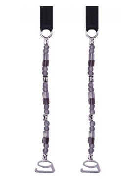 Бретельки тканевые с украшением Julimex RM-278 8мм, Цвет: черный, Размеры: UN