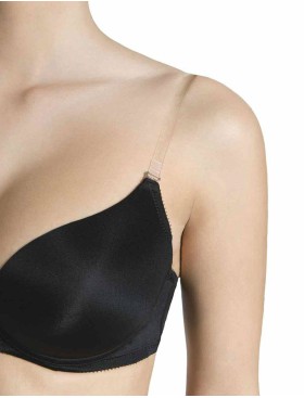 Бретельки силиконовые Julimex RT-103 MB 14мм с металлическим крючком, Цвет: прозрачный, Размеры: UN, изображение 2