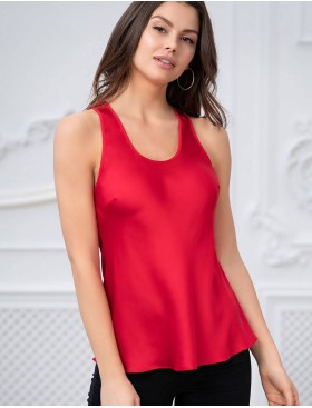 Топ атласный с кружевной спинкой Mia-Amore MILAN 8329 красный, Цвет: красный, Размеры: XS, изображение 2