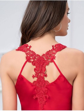 Топ атласный с кружевной спинкой Mia-Amore MILAN 8329 красный, Цвет: красный, Размеры: XS, изображение 3