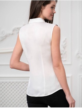 Блуза атласная Mia-Amore MILAN 8429 белый, Цвет: белый, Размеры: XS, изображение 2