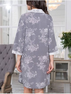 Туника вискозная Mia-Mella COLLETT 6527, Цвет: серый+белый, Размеры: XS, изображение 2