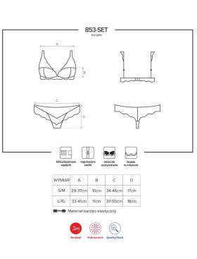 Сексуальный комплект Obsessive 853 SET черный, Цвет: черный, Размеры: S/M, изображение 5