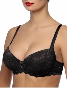 Бюстгальтер балконет пуш-ап гелевый Albina L GRACE 1760 черный, Цвет: черный, Размеры: 70D