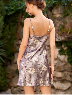 Шелковая сорочка Mia-Amore GRACIA 3584, Цвет: серый, Размеры: L, изображение 2