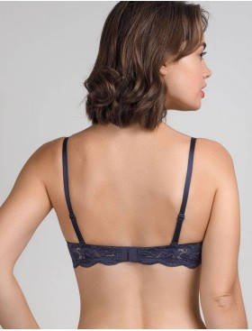 Бюстгальтер бандо с пуш-ап Mioocchi LAURA 7543 perla blu, Цвет: perla blu (синий жем, Размеры: 70D, изображение 2