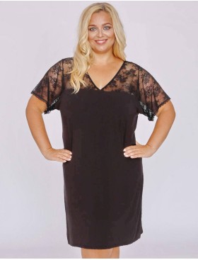 Сорочка с кружевной спинкой Akcent 509 черный, Цвет: черный, Размеры: L