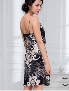 Сорочка атласная Mia-Amore DA VINCI 8440 черный, Цвет: черный, Размеры: XS, изображение 2