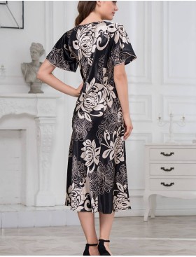 Сорочка атласная длинная Mia-Amore DA VINCI 8448 черный, Цвет: черный, Размеры: L, изображение 2