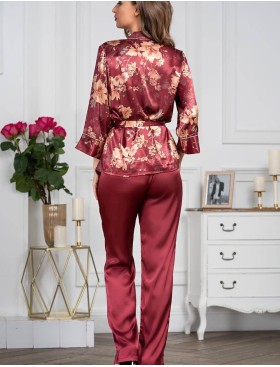 Шелковый комплект-тройка Mia-Amore BURGUNDIA 3626, Цвет: бургундия, Размеры: M, изображение 3