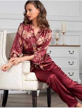 Шелковый комплект-тройка Mia-Amore BURGUNDIA 3626, Цвет: бургундия, Размеры: M, изображение 4