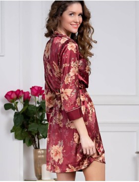 Рубашка-халат из шелка Mia-Amore BURGUNDIA 3627, Цвет: бургундия, Размеры: 2XL, изображение 3