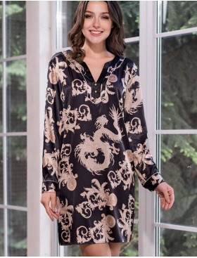 Туника атласная Mia-Amore VERSACHI GOLD 9929, Цвет: версаче, Размеры: S/M