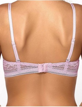 Бюстгальтер балконет пуш-ап Nipplex OLIWIA P-UP, Цвет: розовый/серый, Размеры: 70E, изображение 2