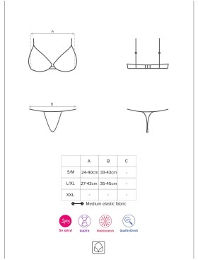 Эротический комплект Obsessive REDELLA SET, Цвет: черный, Размеры: L/XL, изображение 5