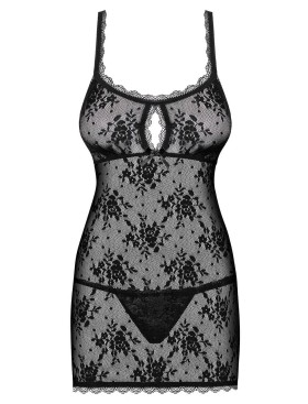 Бэби-долл с трусиками Obsessive BEHINDY BABYDOLL, Цвет: черный, Размеры: S/M, изображение 3