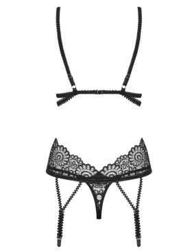 Корсет с трусиками Obsessive MIXTY CORSET, Цвет: черный, Размеры: L/XL, изображение 4