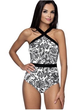 Слитный купальник Lorin L4321/0, Цвет: черно-белый, Размеры: S, изображение 2