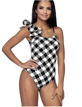 Слитный купальник Lorin L4361/0, Цвет: черно-белый, Размеры: S, изображение 3