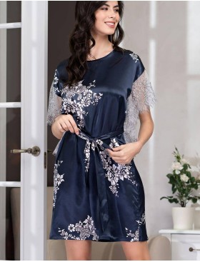 Туника шелковая Mia-Amore ALEXANDRIA 3574, Цвет: темно-синий, Размеры: S/M, изображение 3