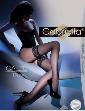 Чулки Gabriella 200 CALZE LYCRA 15 den чёрный, Цвет: чёрный, Размеры: 1/2, изображение 3