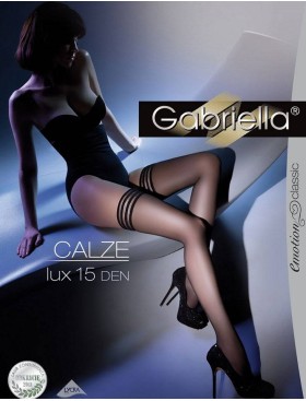 Чулки Gabriella 202 CALZE LUX EMOTION 20 den чёрный, Цвет: чёрный, Размеры: 1/2, изображение 4