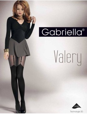 Колготки с имитацией чулок Gabriella 260 VALERY 40 den чёрный, Цвет: чёрный, Размеры: 2