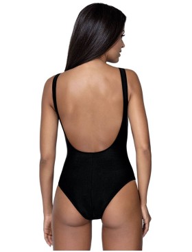 Слитный полосатый купальник Lorin L4353/0, Цвет: черно-белый, Размеры: M, изображение 2