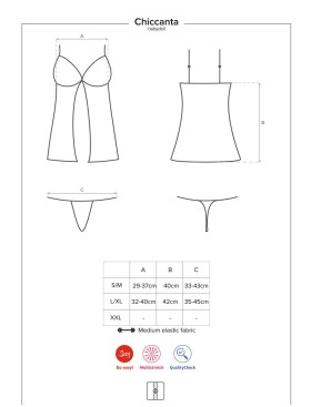 Бэби-долл с трусиками Obsessive CHICCANTA BABYDOLL, Цвет: черный, Размеры: S/M, изображение 5