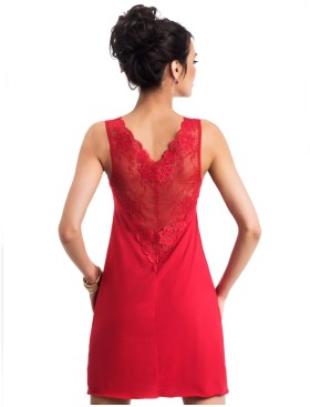 Сорочка с кружевным верхом Donna KRISTINA красный, Цвет: красный, Размеры: M, изображение 2