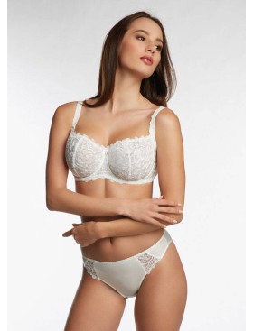 Кружевной бюстгальтер балконет Kris Line BETTY halfcupsoft молочный, Цвет: молочный, Размеры: 75D, изображение 4