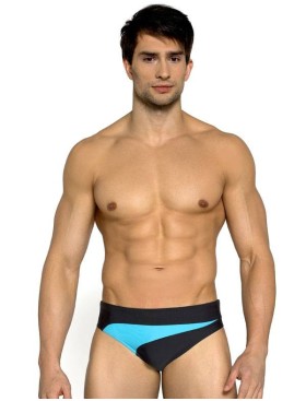 Плавки мужские Lorin SLIPS 1070, Цвет: черный/голубой, Размеры: S