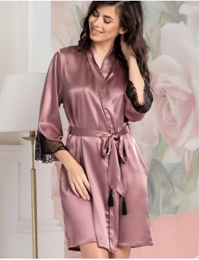 Халат-кимоно шелковый Mia-Amore OLIVIA 3643 античная роза, Цвет: античная роза, Размеры: L/XL
