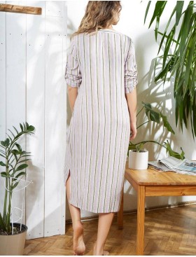 Туника длинная Mia-Mia NOEMI 16414 принт 703, Цвет: принт 703 сиреневый, Размеры: XS, изображение 2