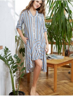 Туника домашняя Mia-Mia NOEMI 16415 принт 702, Цвет: принт 702 голубой, Размеры: XS